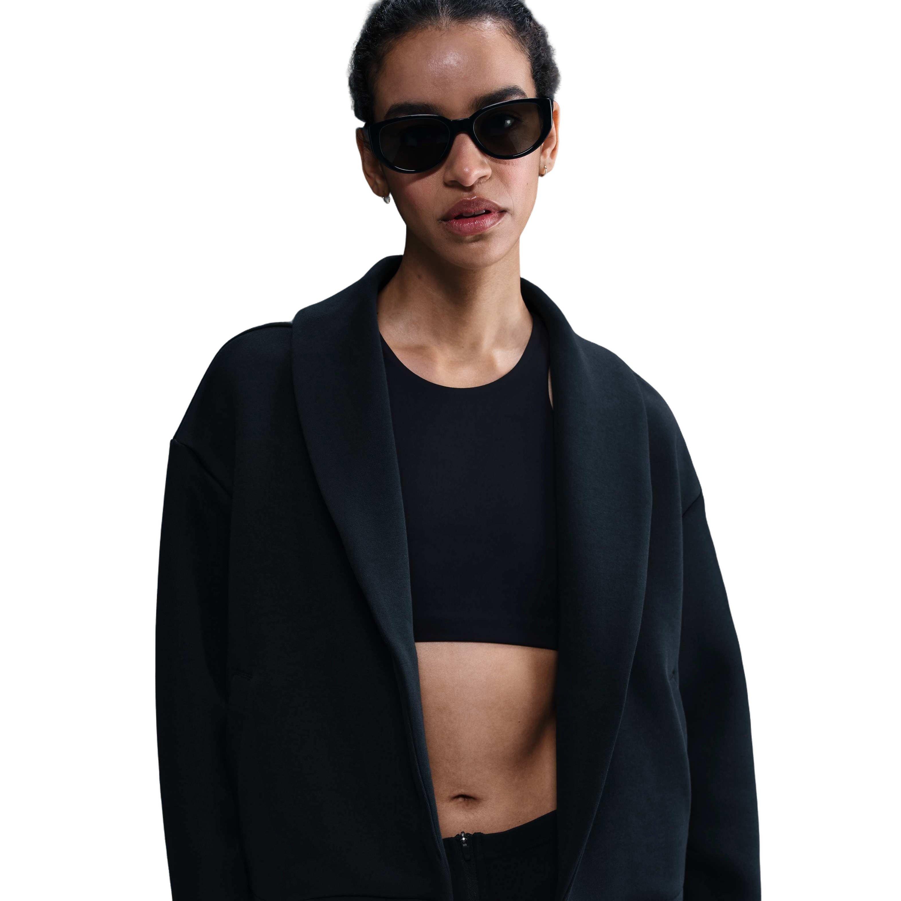Nike Women's Sportswear Tech Fleece Oversized Blazer-Black